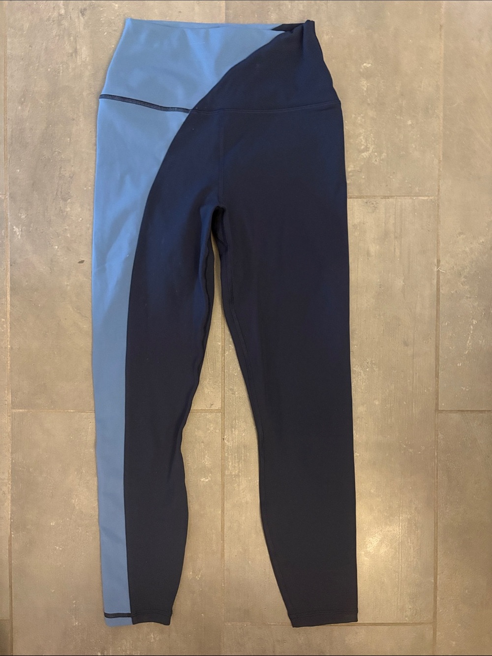 Spiritual Gangster Two-Tone Navy and Light Blue Leggings